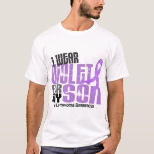T-shirt Linfoma de Hodgkins eu visto a violeta para meu