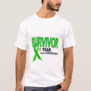 T-shirt Linfoma de Non-Hodgkins sobrevivente de 1 ano