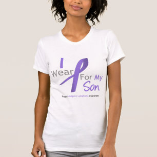 T-shirt Linfoma Hodgkin Eu Visto Violet Ribbon para meu fi