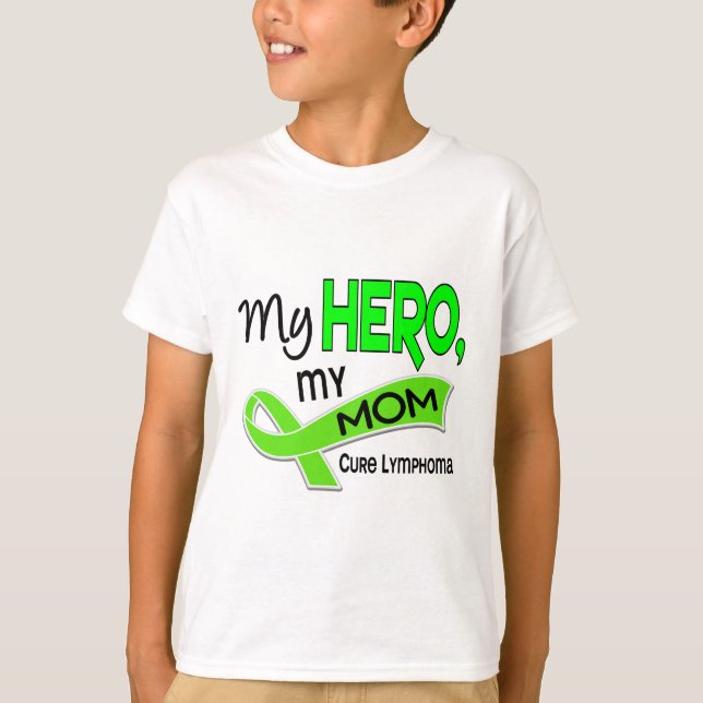 T-shirt Linfoma MEU HERÓI MINHA MAMÃ 42 (Frente)