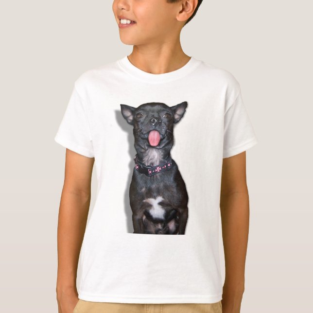 T-shirt Língua de cão da chihuahua (Frente)