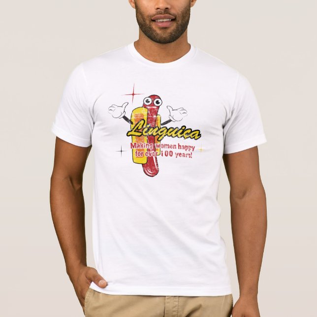 T-shirt Linguica, fazendo mulheres felizes… (Frente)