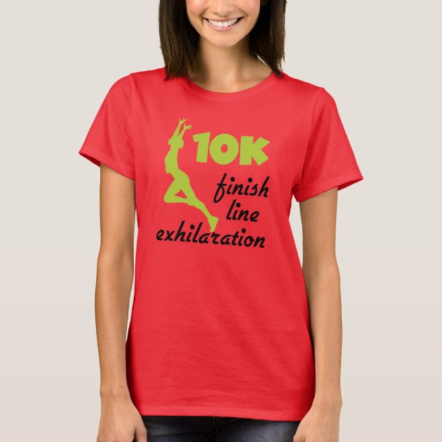 T-shirt Linha de Término Verde de 10.000 (Frente)