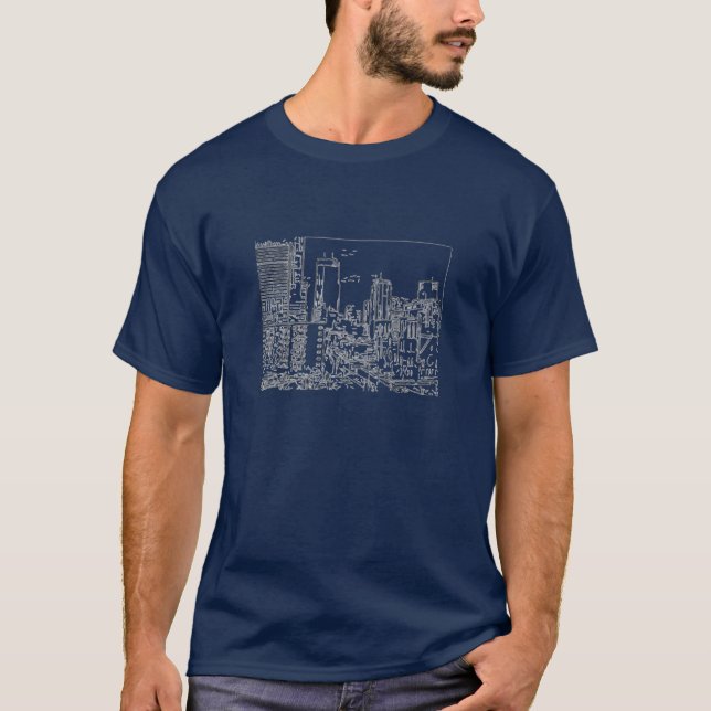 T-shirt linha do céu de minneapolis (Frente)