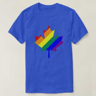 T-SHIRT LINHA EM CAMADAS DE FOLHA DE MAPA DE RAINBOW
