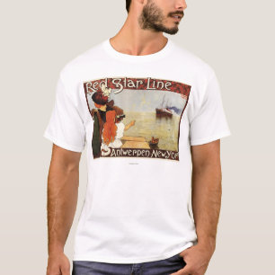 T-shirt Linha vermelha cruzeiros da estrela ao poster do