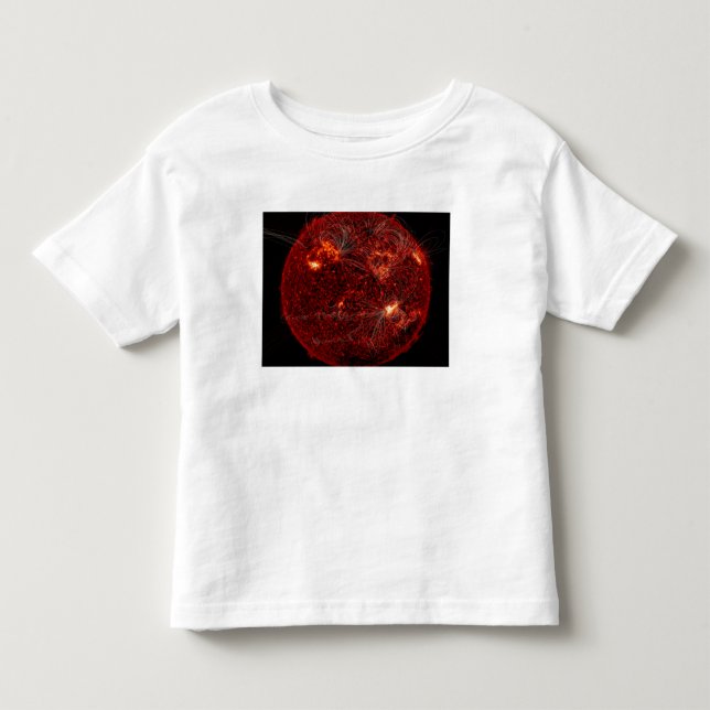 T-shirt Linhas de campo magnético no Sol 3 (Frente)