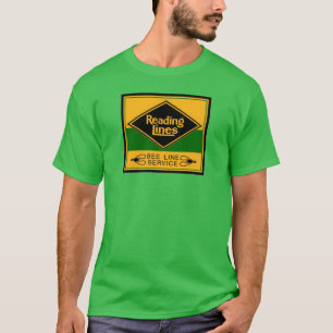 T-shirt Linhas de estrada de ferro da leitura, linha