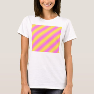T-shirt Linhas de néon amarelas e cor-de-rosa de Sideway