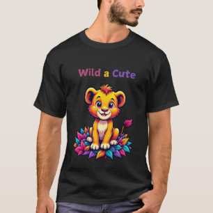 T-Shirt Lion Adorável, Cuta e Colorida