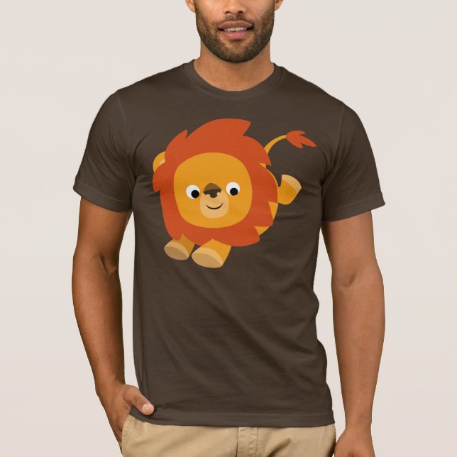T-Shirt Lion De Cartoon Perky Bonito (Frente)