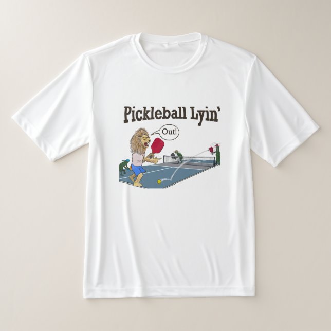 T-Shirt Lion de Pickleball" (Postura )