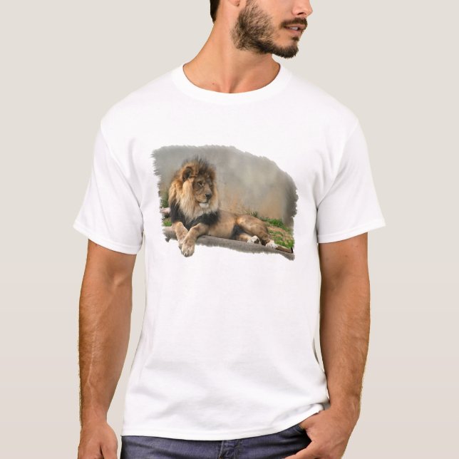 T-shirt Lion Lovers Art Roupa (Frente)