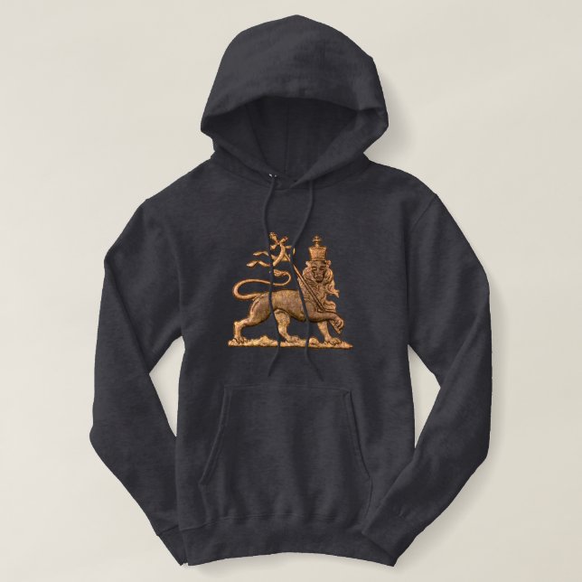 T-shirt Lion of Judah - Haile Selassie Jah Girls Hoodie - (Frente do Design)