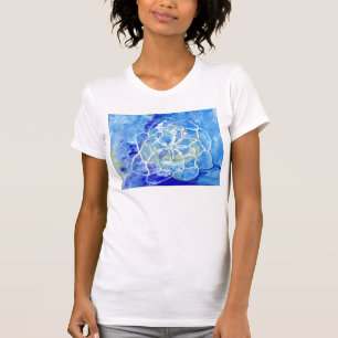 T-shirt Lírio de água Absract no branco liso T