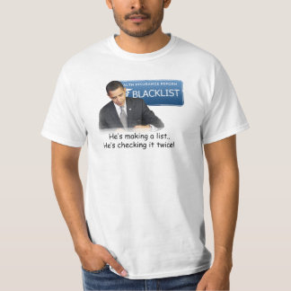 T-shirt Lista negra nacional da reforma dos cuidados