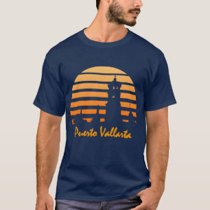 T-shirt Listras do por do sol