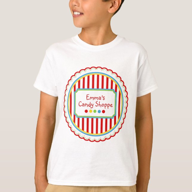 T-shirt Listras doces do circo dos doces (Frente)