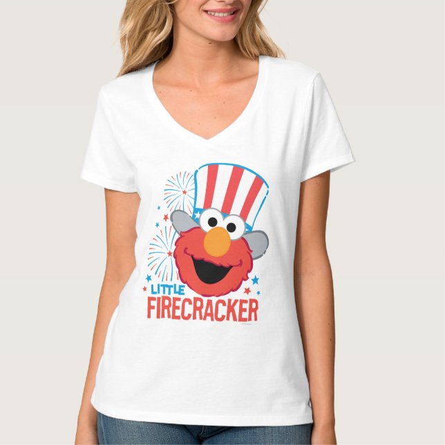 T-shirt Little Firecracker Elmo (Frente)