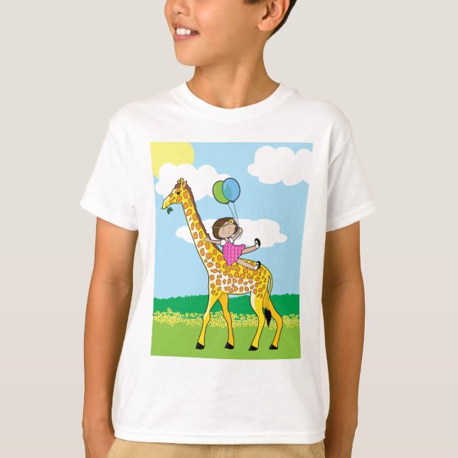 T-shirt Little Girl e Giraffe (Frente)