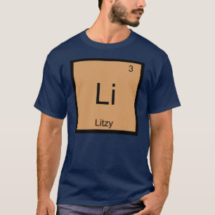 T-shirt Litzy Nome Elemento Químico Tabela Periódica