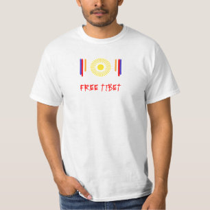 T-SHIRT LIVRE DA BANDEIRA DE TIBET