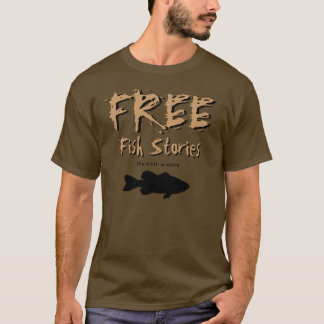 T-shirt livre das histórias dos peixes