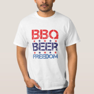 T-Shirt Livre De Cerveja De Churrasco, CHURRASCO,