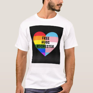T-shirt livre do padrão de Rochester dos abraços