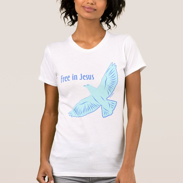 T-shirt Livre em Jesus (a luz) (Frente)