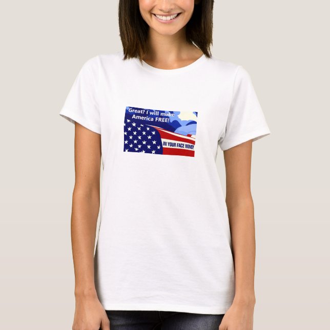 T-Shirt Livre Novamente (leve) (Frente)
