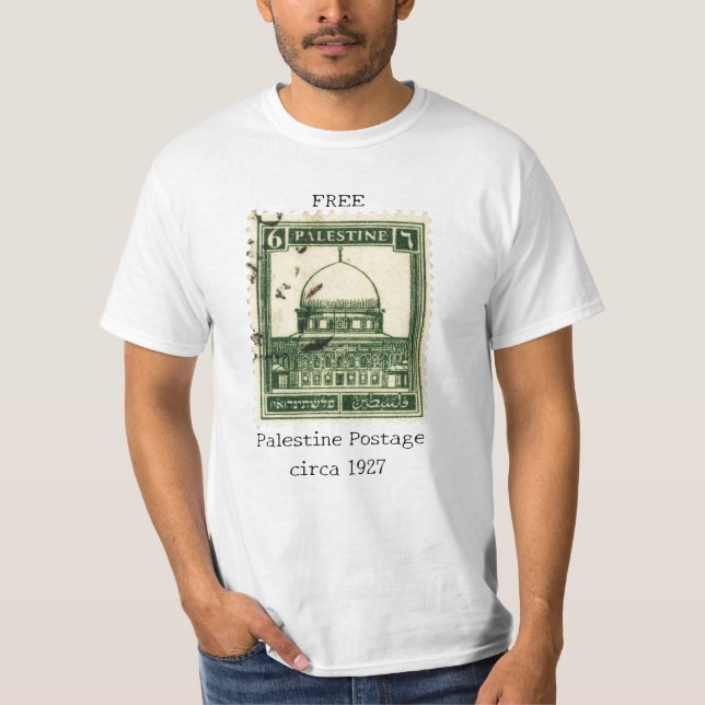 T-Shirt Livre Palestina | Carimbo histórico da Pal (Frente)