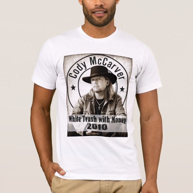 T-shirt Lixo branco com cruzeiro do dinheiro (Frente)