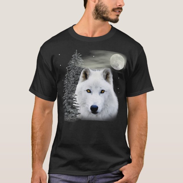 T-shirt lobo-da-neve ártico (Frente)