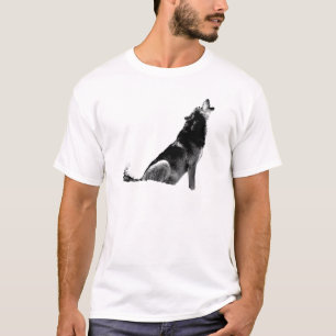 T-shirt Lobo-de-Howling Branco-Preto