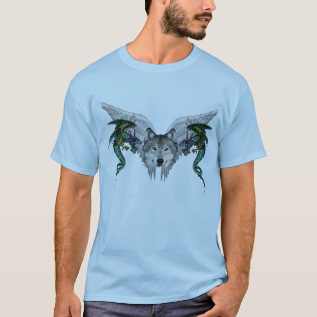 T-shirt lobo místico (Frente)