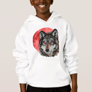 T-shirt Lobo vermelho da lua