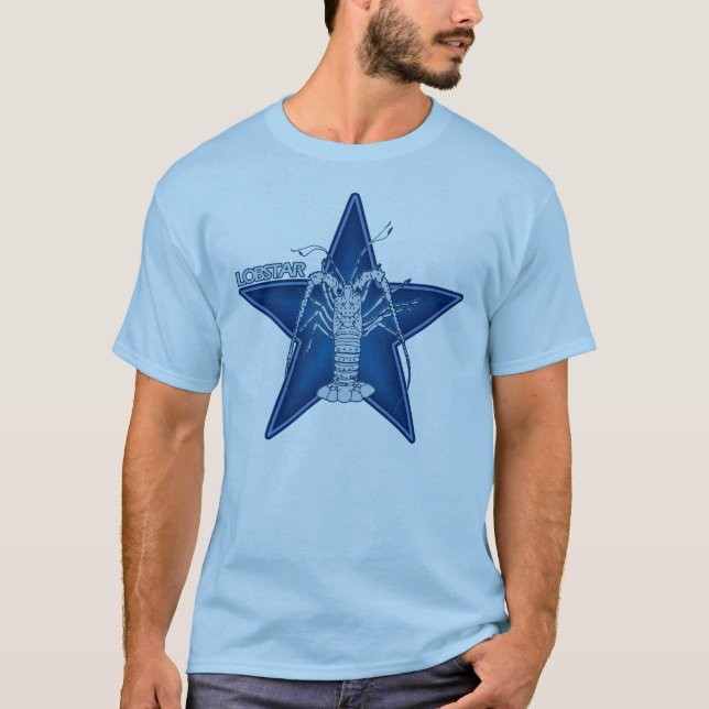 T-shirt Lobstar dois no azul (Frente)