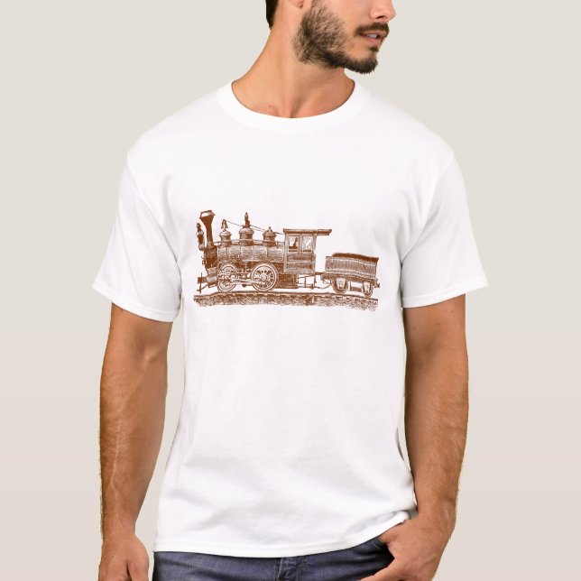 T-shirt Locomotiva 02 - Marrom Noz (Frente)