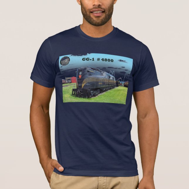 T-shirt Locomotiva GG-1 #4800 -2- da estrada de ferro de (Frente)