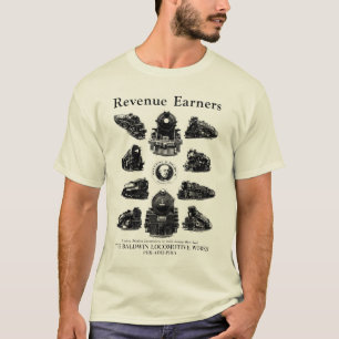 T-shirt Locomotivas de Baldwin, adquiridores do rendimento