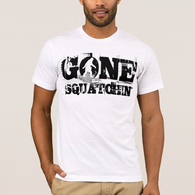 T-shirt Logo* ido do *white de Squatchin (Frente)