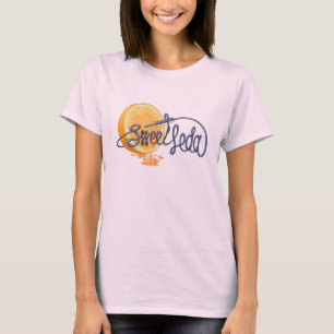 T-shirt Logotipo alaranjado T orgânico cabido