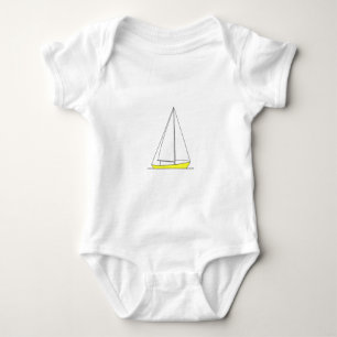 T-shirt Logotipo amarelo da navigação de Sloop