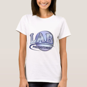 T-shirt LOGOTIPO Azul DIVERTIDO PHLEBOTOMIST