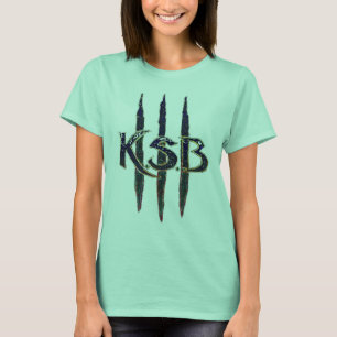 T-shirt Logotipo azul do Grunge de KSB