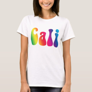 T-shirt Logotipo Cali Tie-Dye California Rainbow Shirt
