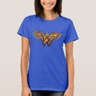 T-shirt Logotipo colorido da Mulher Maravilha