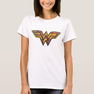 T-shirt Logotipo colorido da mulher maravilhosa