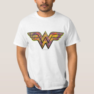 T-shirt Logotipo colorido da mulher maravilhosa